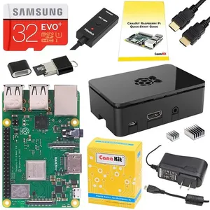 Computador Raspberry Pi 3 B+ (Quad-Core 1.4GHz, 1GB RAM, Wi-fi, Bluetooth, HDMI) Kit c/ Gabinete, Fonte, Cartão SD