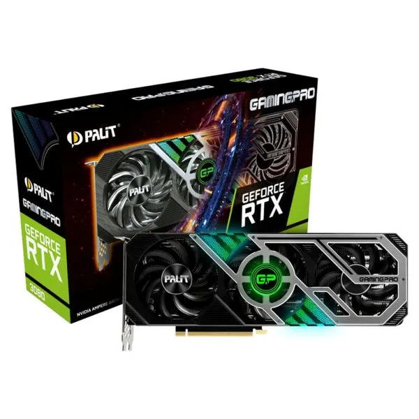 Placa de vídeo - NVIDIA GeForce RTX 3080 Ti (12GB / PCI-E) - PALIT NED308T019KB-132AA - LHR