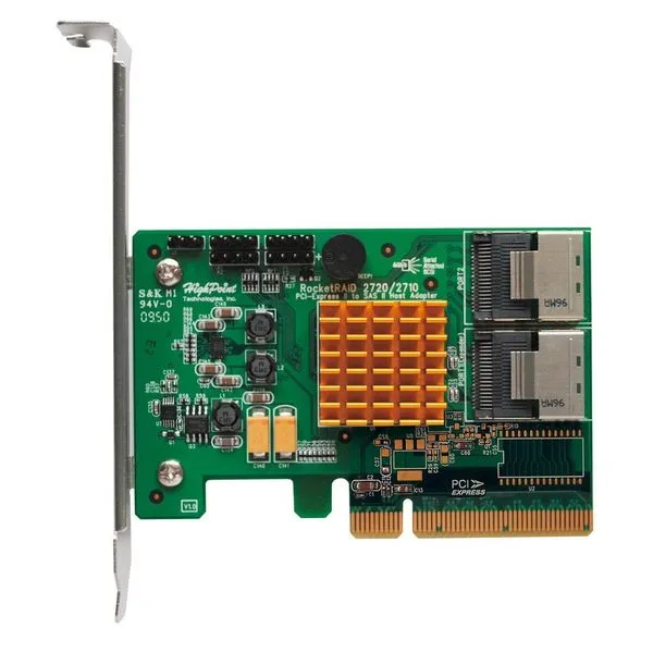 Controladora SAS/SATA RAID - PCI-E - Highpoint RocketRAID 2720SGL - 8 canais