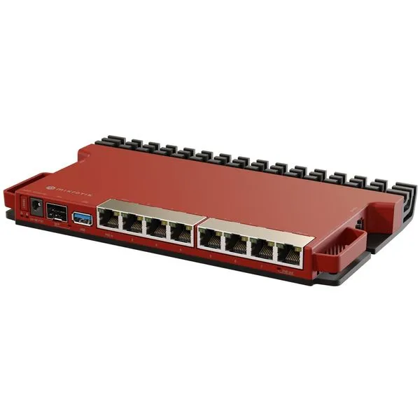 Roteador Mikrotik Routerboard L009UiGS-RM (8x LAN Gigabit, PoE Porta 1 in e 8 out, 1x SFP 2,5G, 800MHz CPU, 512MB RAM)