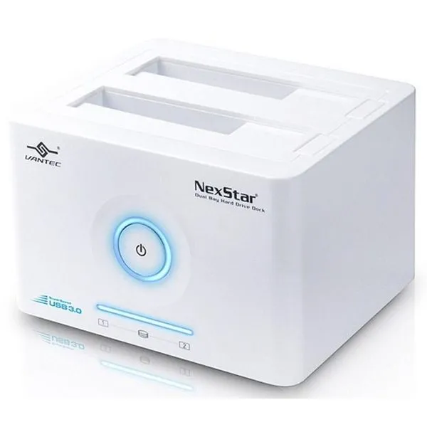 Doca 2.5pol/3.5pol - SATA > USB3.0 - Vantec NexStar SuperSpeed - Branca - NST-D400S3