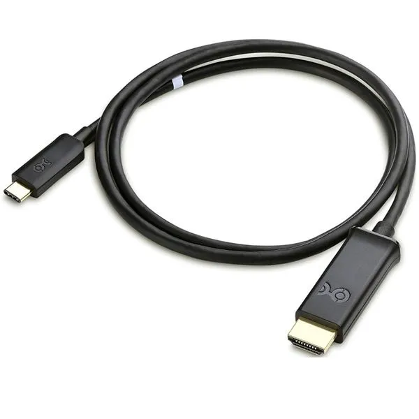 Cabo Adaptador de Vídeo - USB-C > HDMI 90cm - Cable Matters 201062-BLK-1M (Preto, 4K@60Hz, Thunderbolt 3)