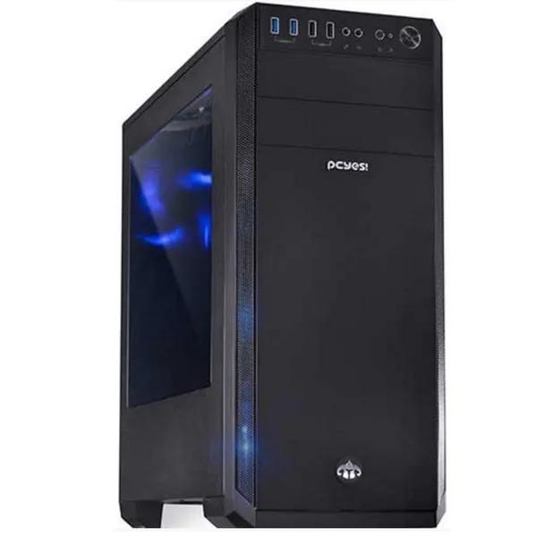 [OPEN BOX] Gabinete ATX - PCYES - Preto - Knight Azul - KNIPTOAZ3FCA - 25993