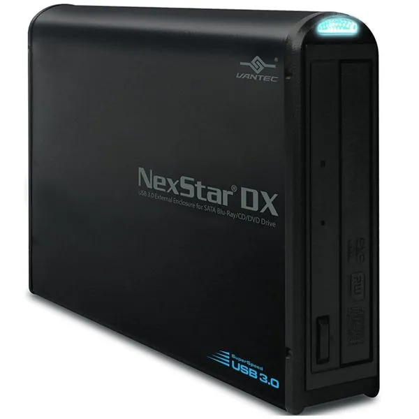 Gaveta Externa Drive Optico Blu-Ray/CD/DVD > USB3.0 Vantec - Preta - NST-536S3-BK