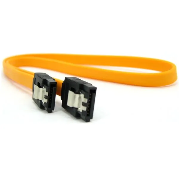 Cabo SATA (Dados) - 45cm com trava - Laranja - Stock - 870011