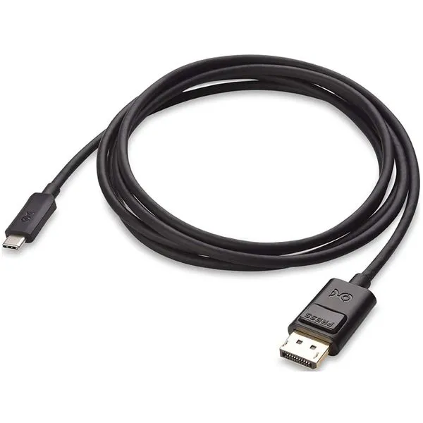 Cabo Adaptador de Vídeo - USB-C > Displayport 1.4 - 90cm - Cable Matters 201036-BLK-1M (Preto, 4K@60Hz, Thunderbolt 3)