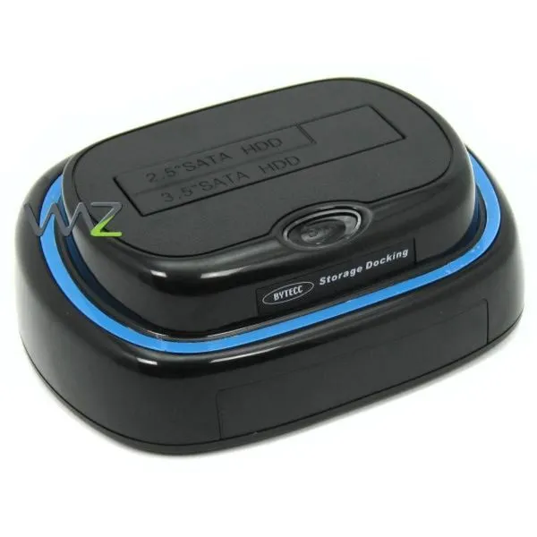Doca 2.5pol/3.5pol - SATA > USB2.0/e-SATA - Bytecc OTB - Preto - T-101BK