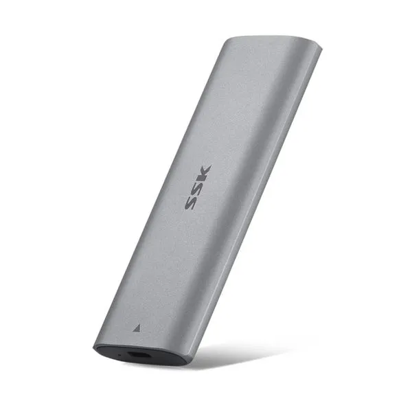 Gaveta Externa Portátil SSD M.2 nVME SATA PCIe > USB 3.2 Tipo-C - SSK - HE-C327 (Alumínio, 10Gbps)