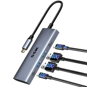 Hub USB-C 4 em 1 SSK - 2 USB-A Gen2, 2 USB-C PD 3.0 100w - SC109