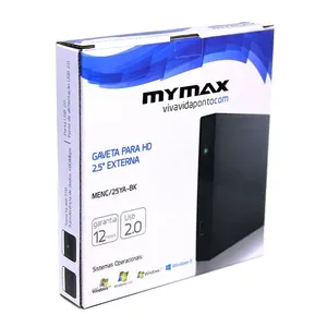 Gaveta Externa 2.5pol SATA > USB 2.0 - Mymax - Preto - 8212