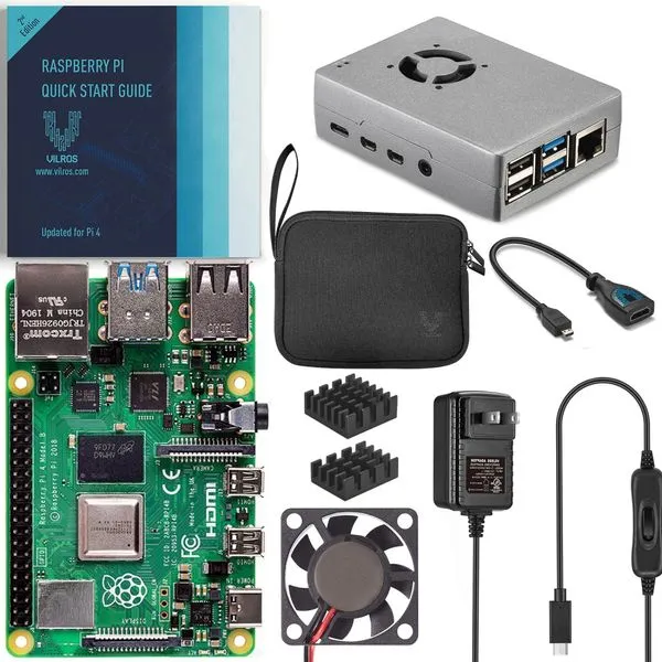 Computador Raspberry Pi 4 B - Vilros Basic Starter Kit - VR4B4GBBK010