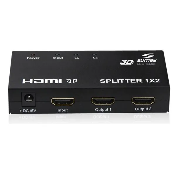 Multiplicador de Video c/ 2 Portas - Sumay - SM-SP02
