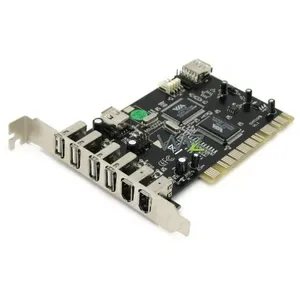 Placa PCI c/ 4+1 portas USB2.0 + 2+1 portas Firewire - Bytecc - BT-PCI-U2FW
