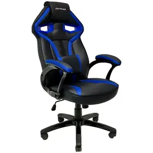 Cadeira Gamer Mymax MX1 MGCH-8131/BL (Preto/Azul, até 120kg, altura ajustável)