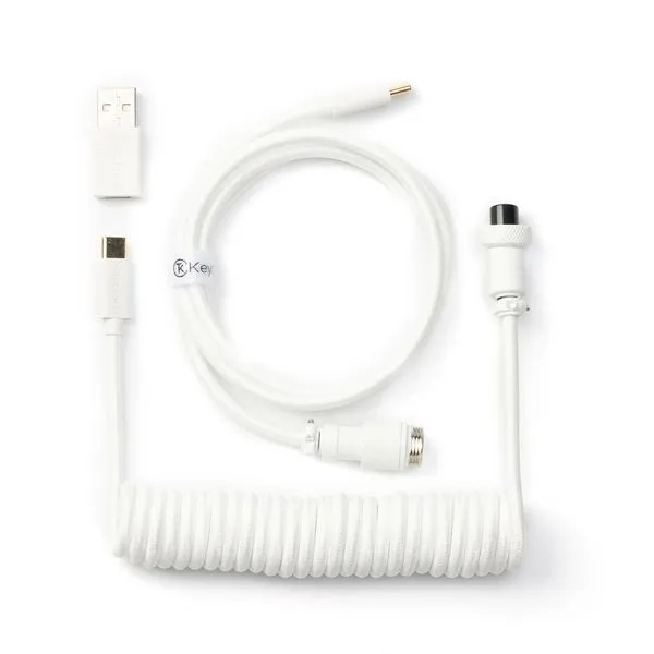 Cabo USB-C > USB-C retrátil - Branco - Keychron - Cab-W