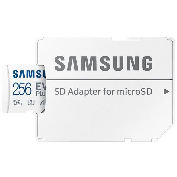 Cartão de memória microSDXC 256GB Samsung EVO Plus (UHS-I, U3, A2, V30 c/ Adaptador SD) - MB-MC256KA/AM