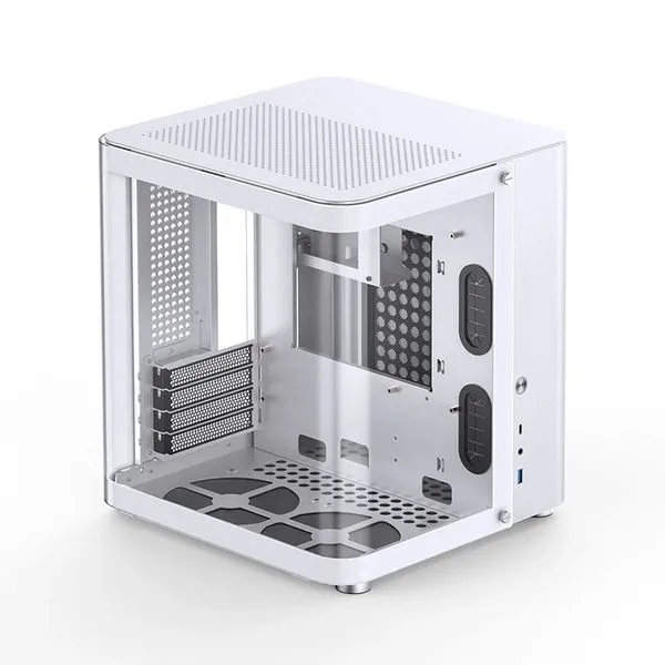 Gabinete ITX/M-ATX - JONSBO TK-1 (Vidro lateral, USB-C) - Branco