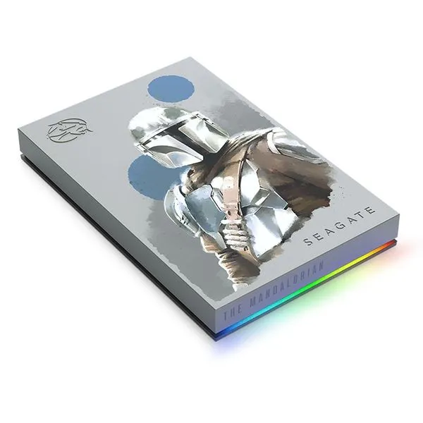 HD Externo Portátil 2TB USB 3.2 Seagate The Mandalorian Drive Special Edition FireCuda - STKL2000405 (Rescue, RGB)