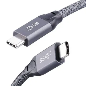 Cabo USB-C para USB-C QCEs - 4K, 20GBPs, 100W PD, Thunderbolt 3 - 3m CINZA - USB-C-C-10FT