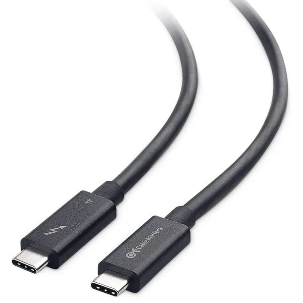 Cabo de dados - USB-C > USB-C 2m - Cable Matters 107022-BLK-2m (100W, 40Gbps, 8K, Thunderbolt 4 Ativo, USB-4, Preto)