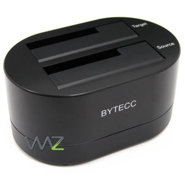 Doca 2.5pol/3.5pol - SATA > USB2.0/e-SATA - Bytecc Stand Alone Duplicator - Preto - T-203BK