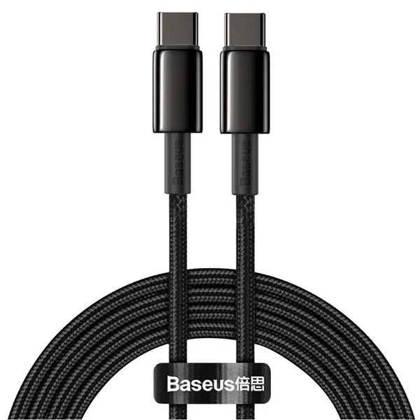 Cabo USB-C para USB-C Baseus - Fast Charge QC 4.0, 1m, 100W 5A - CATWJ-01