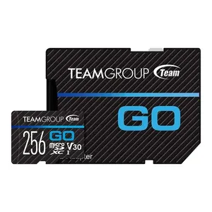 Cartão de memória microSDXC 256GB TeamGroup Go (UHS-I, U3, A2, V30 c/ Adaptador) - TGUSDX256GU303