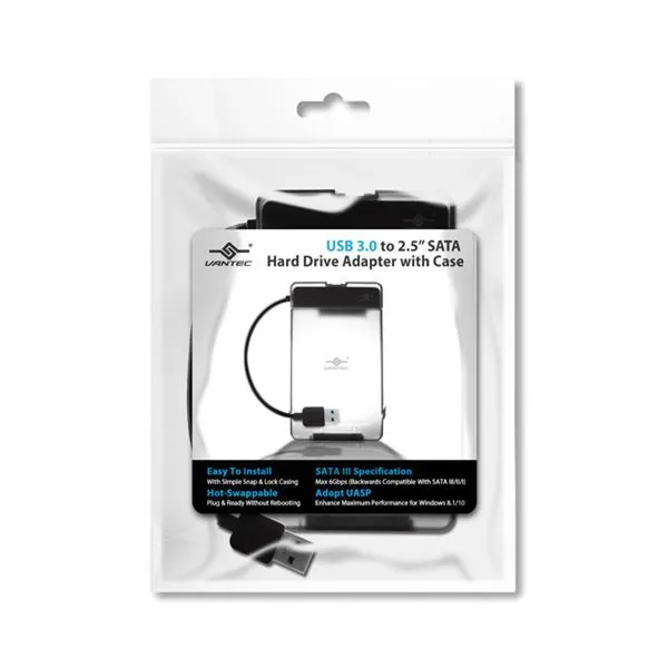 Adaptador de HD - SATA 2.5pol > USB 3.0 - Vantec - CB-STU3-2PB