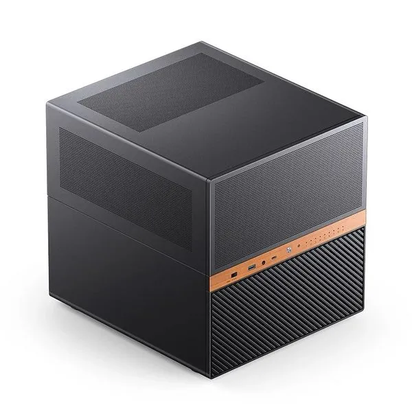 Gabinete ITX/M-ATX - JONSBO N6 (9 baias 2.5pol/ 3,5pol, USB-C) - Preto