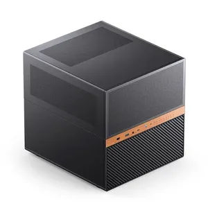 Gabinete ITX/M-ATX - JONSBO N6 (9 baias 2.5pol/ 3,5pol, USB-C) - Preto
