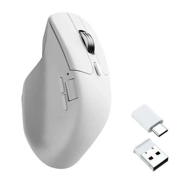 Mouse Ergonômico s/Fio Keychron M6 - Branco - M6S-A3