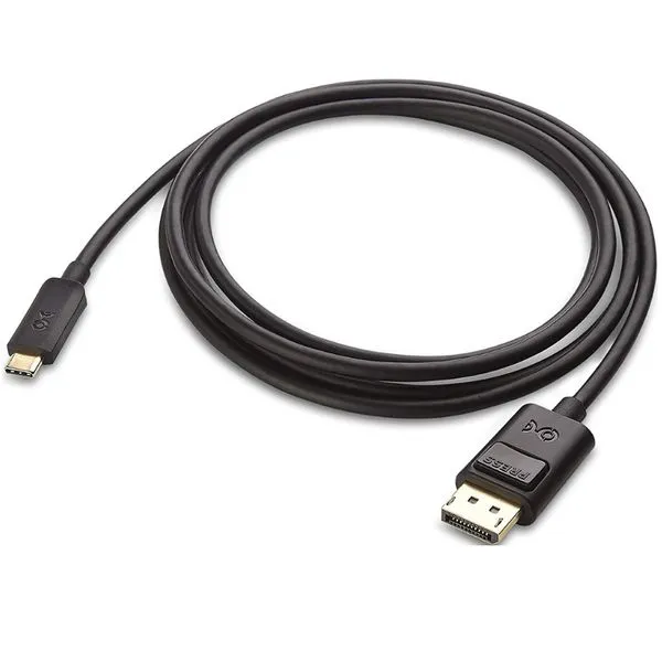 Cabo Adaptador de Vídeo - USB-C > Displayport 1.4 - 1,8m - Cable Matters 201036-BLK-1.8M (Preto, 4K@60Hz, Thunderbolt 3)