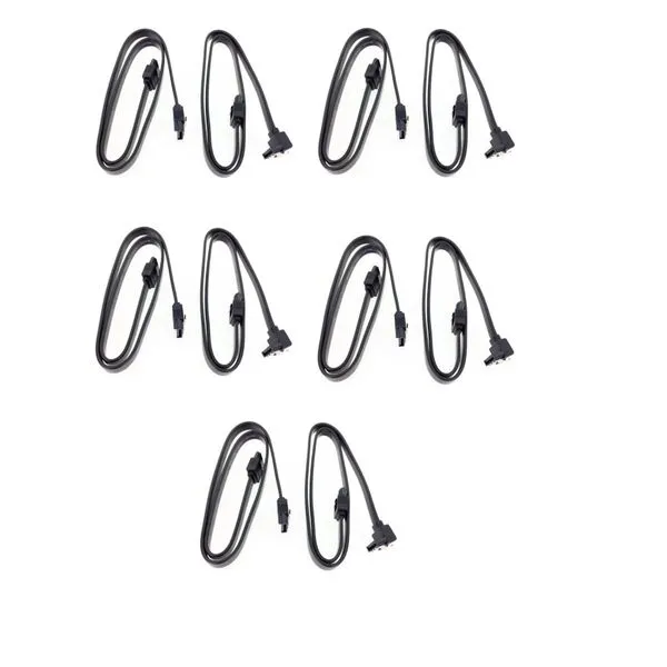 Kit c/ 10 Cabos SATA (Dados) - 40cm c/ trava ASUS - Preto - P/N: 14013-00024900