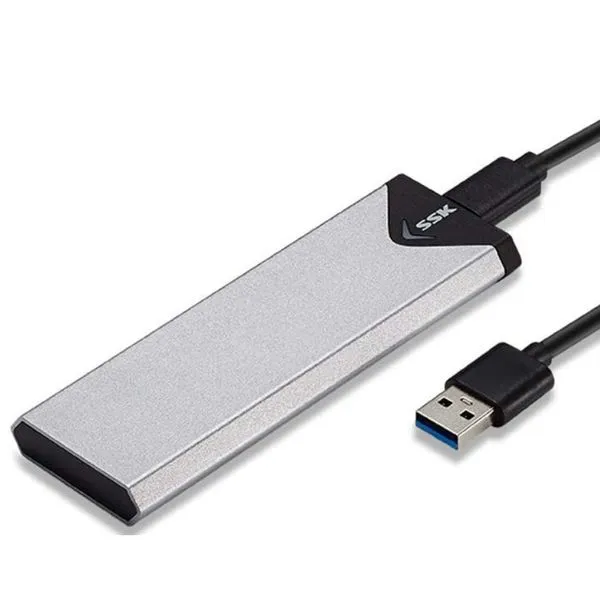 Gaveta Externa Portátil SSD M.2 NGFF SATA > USB 3.1 A/C - SSK SHE-C320