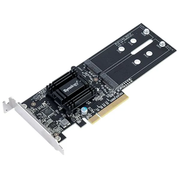 Controladora Synology M2D18 Adapter Card (2x M.2 NVMe/SATA, PCIe 2.0 x8, p/ NAS) - M2D18
