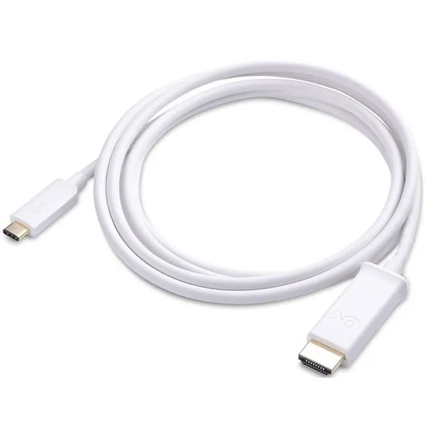 Cabo Adaptador de Vídeo - USB-C > HDMI 1,8m - Cable Matters 201062-WHT-1.8m (Branco, 4K@60Hz, Thunderbolt 3)