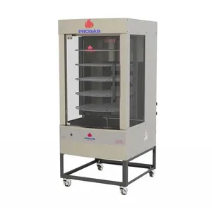 Forno Assador Multiuso a Gás 75kg Giratório 5 Grelhas PRP-242 G5 Inox Progás Bivolt Forno Assador Multiuso a Gás 75kg Giratório PRP-242 G5 Inox Progás Bivolt