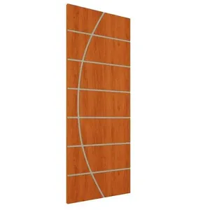 Kit 3 Portas De Madeira Frisada U.v 210cm X 80cm - R20c Mogno