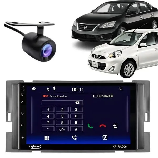 Central Multimídia Automotiva Android Auto Nissan Sentra 7 Touch Screen Capacitiva IPS Bluetooth Wi-Fi USB GPS Moldura Central Multimídia Automotiva Android Auto Nissan Sentra 7 Touch Screen IPS Bluetooth Wi-Fi USB GPS