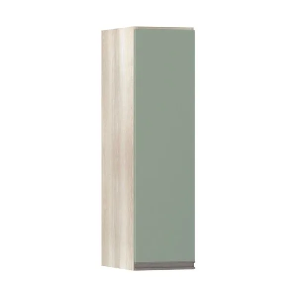 Armário Luciane 20cm 1 Porta Luci Legno Crema C/Verde Jade