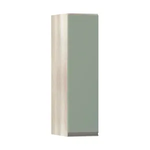 Armário Luciane 20cm 1 Porta Luci Legno Crema C/Verde Jade