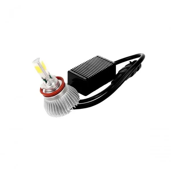 Lâmpada Automotiva LED H11 H9 Powerled 3D 6000K 50W 12V e 24V Kit com 2 Unidades Shocklight Lâmpada Automotiva LED H11 H9 Powerled 3D 6000K 50W 12V e 24V Shocklight