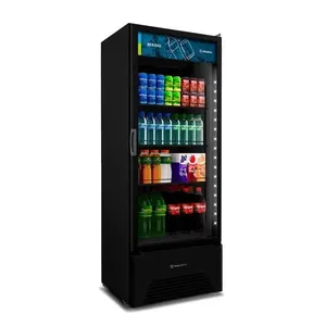 Refrigerador Comercial Vertical Metalfrio VB52AH Optima All Black 497L 1 Porta Vidro Preto 110V Refrigerador Comercial Metalfrio 1 Porta Frost Free 497L LED VB52AH Optima All Black Preto 110V