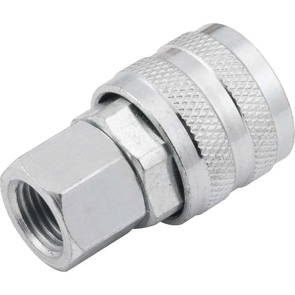 Engate Rápido Rosca Fêmea 1/4" x 1/4" em Aço Carbono com Rolete - VONDER