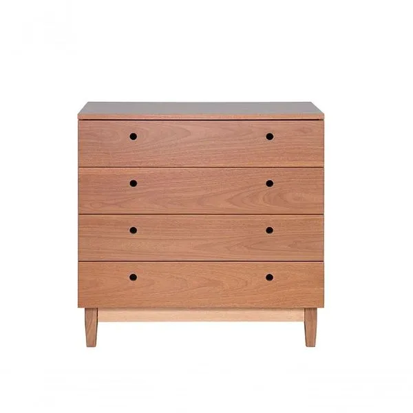 Cômoda Infantil Otto 4 Gavetas Madeira Jequitibá Natural com Puxadores Ergonômicos Amadeirado Cômoda Infantil Otto Sleeper - Madeira Jequitibá Natural