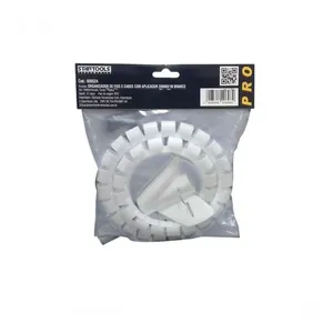 Organizador de Fios e Cabos com Aplicador 20mmx1m Branco para Ambientes Residenciais e Escritórios Startools Organizador de Fios e Cabos com Aplicador 20mmx1m Branco Startools