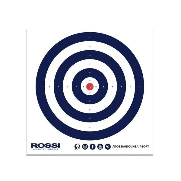 Alvo Papel Airguns Airsoft 140x140mm 05und Rossi