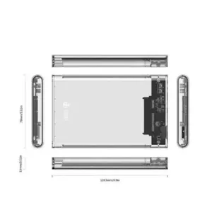Case para HD 2.5 Notebook USB 3.0 Ps4 Xbox One Pc 6Gbps Transparente Compatível com Consoles OEM Case para HD 2.5 Notebook USB 3.0 Ps4 Xbox One Pc 6Gbps Transparente OEM