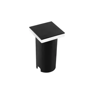 Balizador Astraled Wezen Quadrado De Embutir Led 1w Bivolt Preto 3000k Luz Amarela Bl-6717