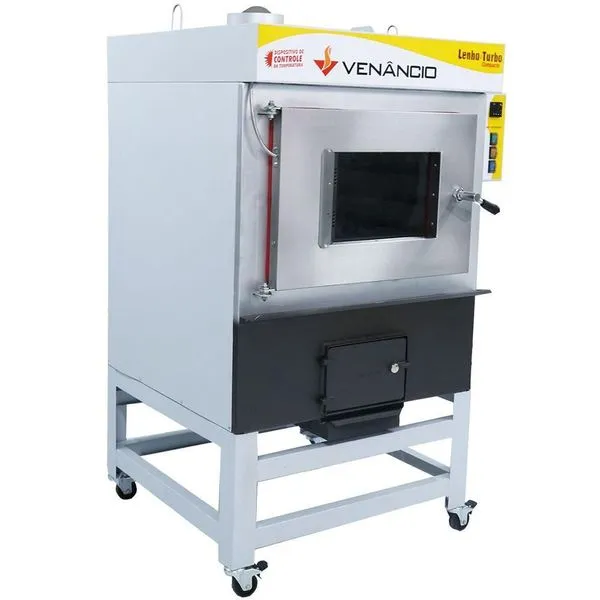 Forno Turbo A Lenha 5 Esteiras Venâncio Inox Monofásico Fclt5 220v